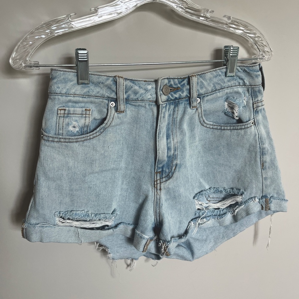 Pacsun Light Blue High Waisted Denim Shorts